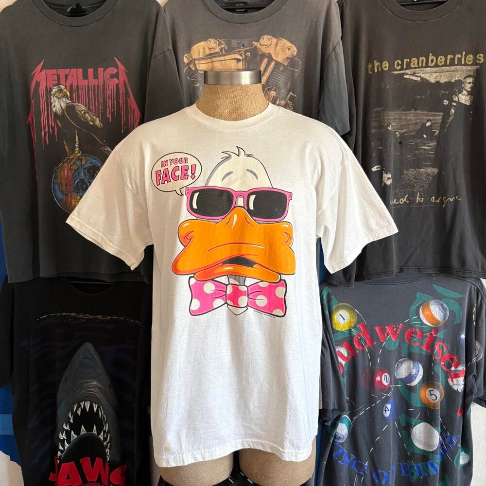 Vintage 1990s Funny graphic Duck T-shirt